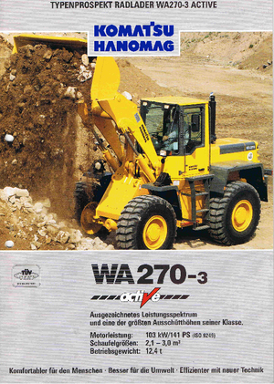 व्हील लोडर Komatsu WA270-3 active