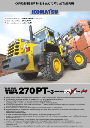 व्हील लोडर Komatsu WA270-3 active