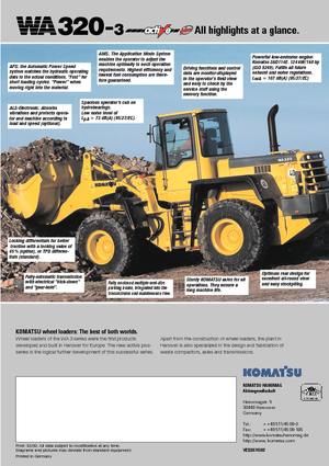 व्हील लोडर Komatsu WA320-3 active Plus