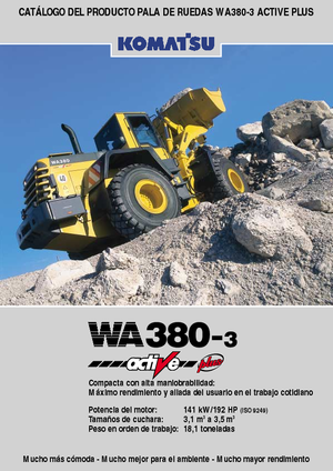 व्हील लोडर Komatsu WA380-3 active Plus