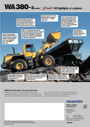 व्हील लोडर Komatsu WA380-3 active Plus