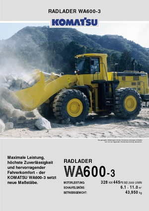 व्हील लोडर Komatsu WA600-3