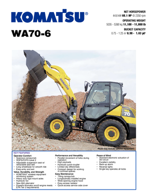 व्हील लोडर Komatsu WA70-6