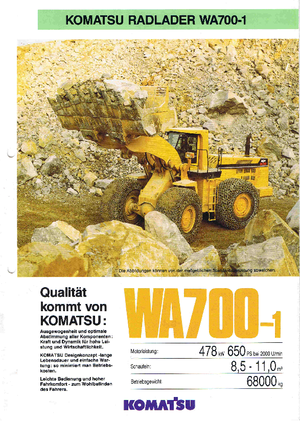 व्हील लोडर Komatsu WA700-1D