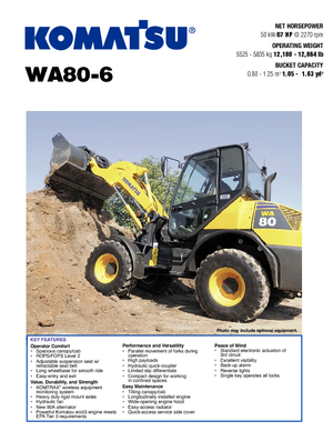 व्हील लोडर Komatsu WA80-6