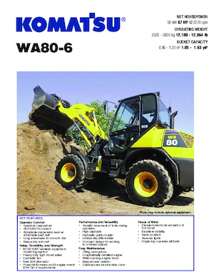 व्हील लोडर Komatsu WA80-6