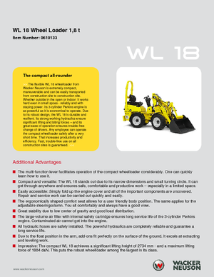 व्हील लोडर Wacker Neuson WL 18