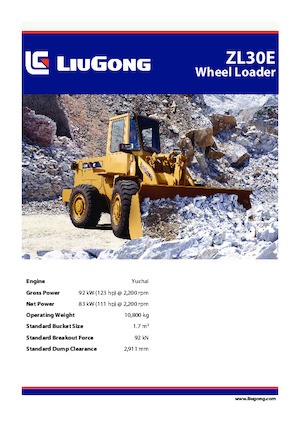 व्हील लोडर Liugong ZL30E 