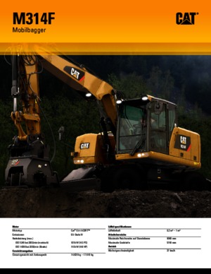 व्हील एक्सकेवेटर Caterpillar M314F