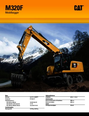 व्हील एक्सकेवेटर Caterpillar M320F