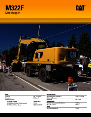 व्हील एक्सकेवेटर Caterpillar M322F