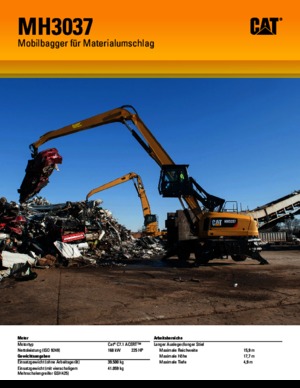 व्हील एक्सकेवेटर Caterpillar MH 3037