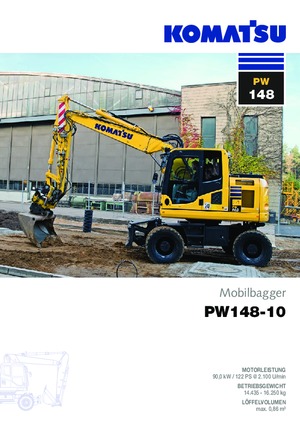 व्हील एक्सकेवेटर Komatsu PW148-10