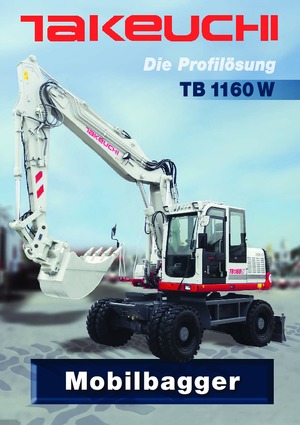 व्हील एक्सकेवेटर Takeuchi TB 1160 W