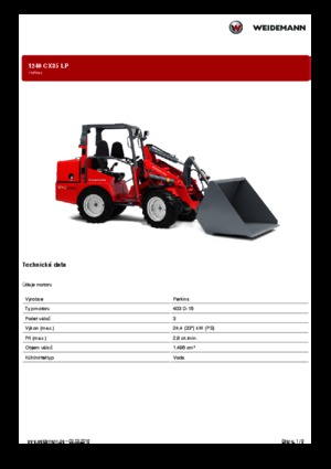 यार्ड लोडर Weidemann 1240 CX LP