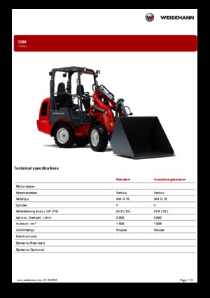 यार्ड लोडर Weidemann 1280