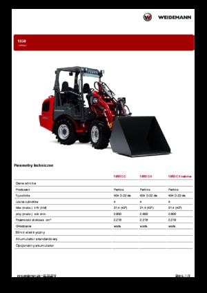 यार्ड लोडर Weidemann 1350 CC