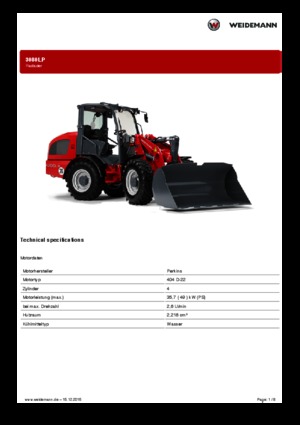 व्हील लोडर Weidemann 3080LP