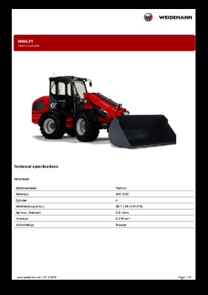 व्हील लोडर Weidemann 3080LPT