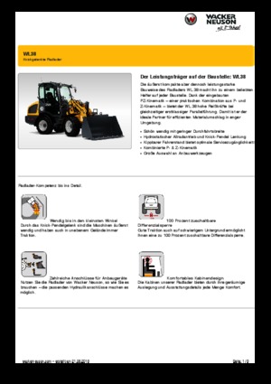 व्हील लोडर Wacker Neuson WL38