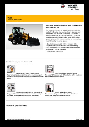 व्हील लोडर Wacker Neuson WL38