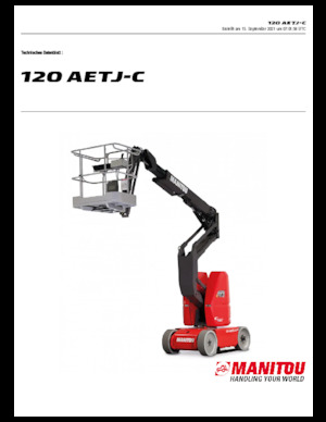 व्हील्ड आर्टिकुलेटिंग बूम लिफ्ट Manitou 120 AETJ C