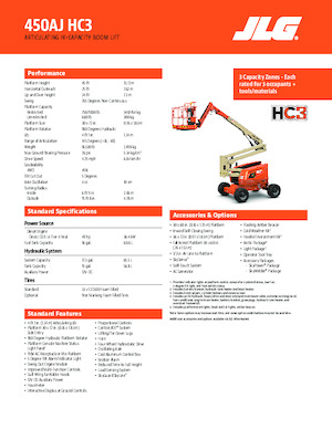 व्हील्ड आर्टिकुलेटिंग बूम लिफ्ट JLG 450AJ HC3