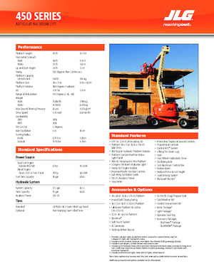 व्हील्ड आर्टिकुलेटिंग बूम लिफ्ट JLG 450AJ
