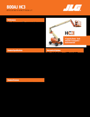 व्हील्ड आर्टिकुलेटिंग बूम लिफ्ट JLG 800AJ HC3
