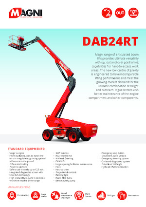 व्हील्ड आर्टिकुलेटिंग बूम लिफ्ट MAGNI DAB24RT