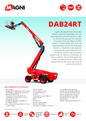 व्हील्ड आर्टिकुलेटिंग बूम लिफ्ट MAGNI DAB24RT