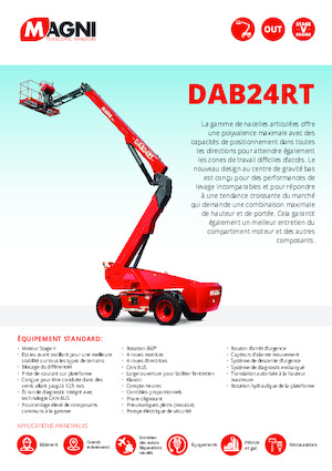 व्हील्ड आर्टिकुलेटिंग बूम लिफ्ट MAGNI DAB24RT