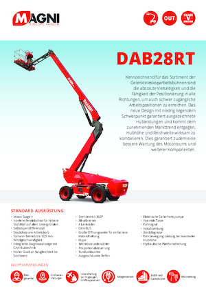 व्हील्ड आर्टिकुलेटिंग बूम लिफ्ट MAGNI DAB28RT