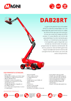व्हील्ड आर्टिकुलेटिंग बूम लिफ्ट MAGNI DAB28RT