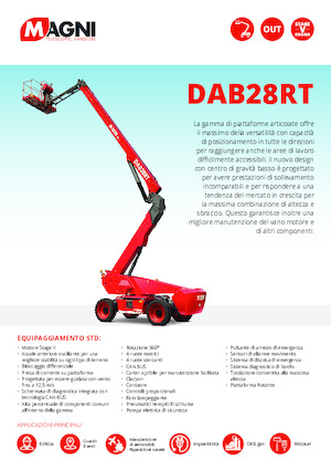 व्हील्ड आर्टिकुलेटिंग बूम लिफ्ट MAGNI DAB28RT