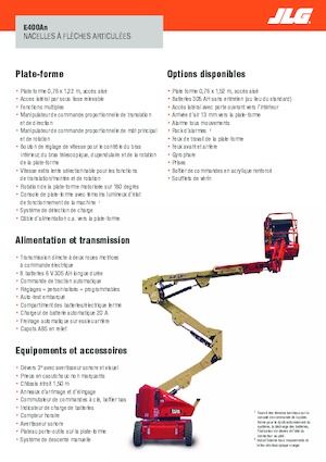 व्हील्ड आर्टिकुलेटिंग बूम लिफ्ट JLG E400AN