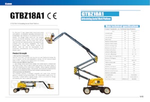 व्हील्ड आर्टिकुलेटिंग बूम लिफ्ट XCMG GTBZ18A1