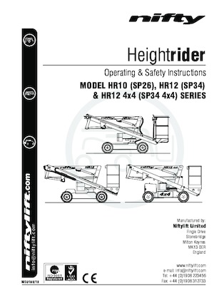 व्हील्ड आर्टिकुलेटिंग बूम लिफ्ट Niftylift HR 10 N