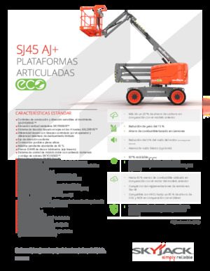 व्हील्ड आर्टिकुलेटिंग बूम लिफ्ट Skyjack SJ45 AJ+