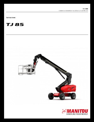 व्हील्ड टेलीस्कोपिक बूम लिफ्ट Manitou TJ85 