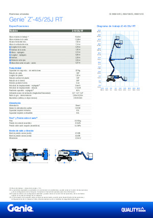 व्हील्ड आर्टिकुलेटिंग बूम लिफ्ट Genie Z-45/25J RT