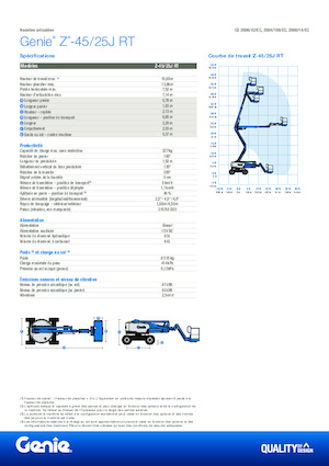 व्हील्ड आर्टिकुलेटिंग बूम लिफ्ट Genie Z-45/25J RT