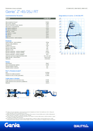 व्हील्ड आर्टिकुलेटिंग बूम लिफ्ट Genie Z-45/25J RT