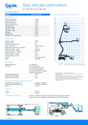 व्हील्ड आर्टिकुलेटिंग बूम लिफ्ट Genie Z-45 FE