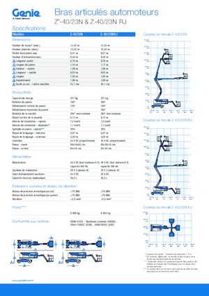 व्हील्ड आर्टिकुलेटिंग बूम लिफ्ट Genie Z-40/23N RJ