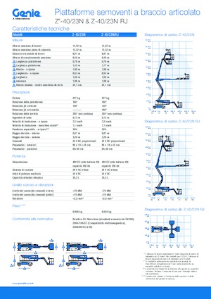 व्हील्ड आर्टिकुलेटिंग बूम लिफ्ट Genie Z-40/23N RJ