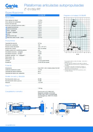 व्हील्ड आर्टिकुलेटिंग बूम लिफ्ट Genie Z51/30J RT