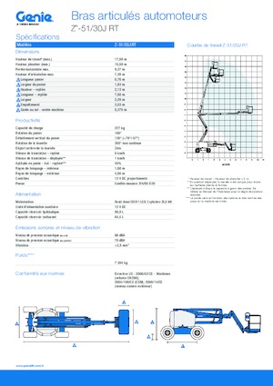 व्हील्ड आर्टिकुलेटिंग बूम लिफ्ट Genie Z51/30J RT