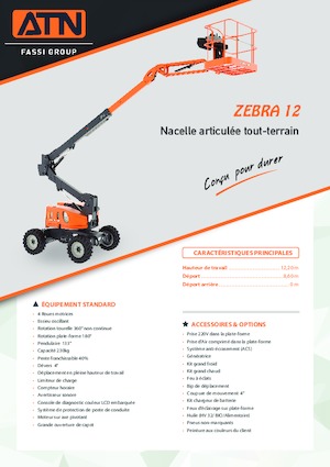 व्हील्ड आर्टिकुलेटिंग बूम लिफ्ट ATN ZEBRA 12