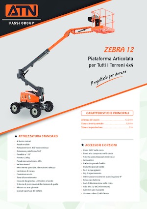 व्हील्ड आर्टिकुलेटिंग बूम लिफ्ट ATN ZEBRA 12